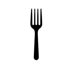 Black Fork Silhouette: A simple, elegant silhouette of a fork, perfect for menu design, restaurant branding, or culinary-themed projects. 