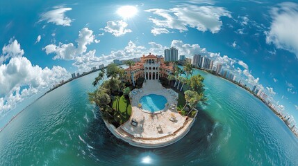 360-degree cameras capturing immersive, spherical video and images, providing interactive virtual tours, immersive experiences, and panoramic content for industries such as real estate and tourism.