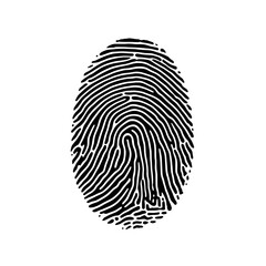 Fingerprint Identity: A detailed and intricate fingerprint in black and white, symbolizing individuality, uniqueness, and authentication.  