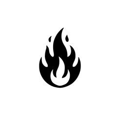 Fiery Icon: A bold, stylized black flame graphic, perfect for representing passion, energy, or heat.  A simple yet powerful visual element.