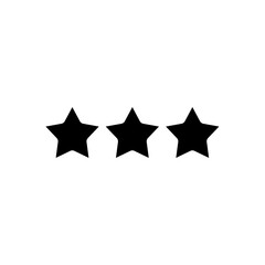 three stars vector icon