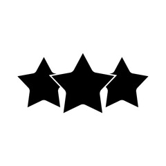 three stars vector icon