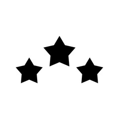 three stars vector icon