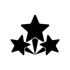 three stars vector icon