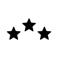 three stars vector icon