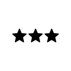 three stars vector icon