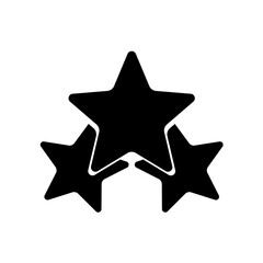 three stars vector icon