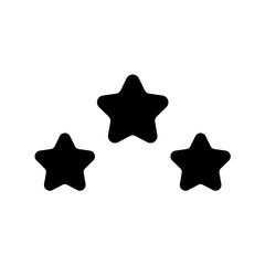 three stars vector icon