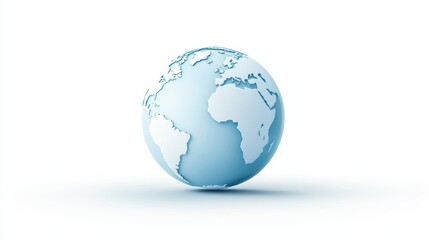 Fototapeta premium Global Globe Earth Rotating globe with continents and oceans clearly visible, representing global unity and interconnectedness