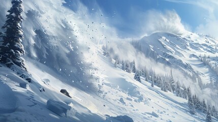 mountain, snow, winter, landscape, mountains, alps, sky, peak, nature, ski, high, rock, ice, view, glacier, alpine, travel, cold, clouds, white, panorama. AI generated illustration