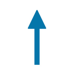 blue arrow up side direction isolated on transparent background