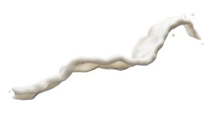 Closeup milk splash on white background. 3d rendering. png files.	
