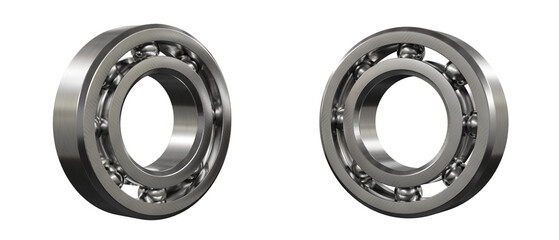 radial ball bearing isolated on white