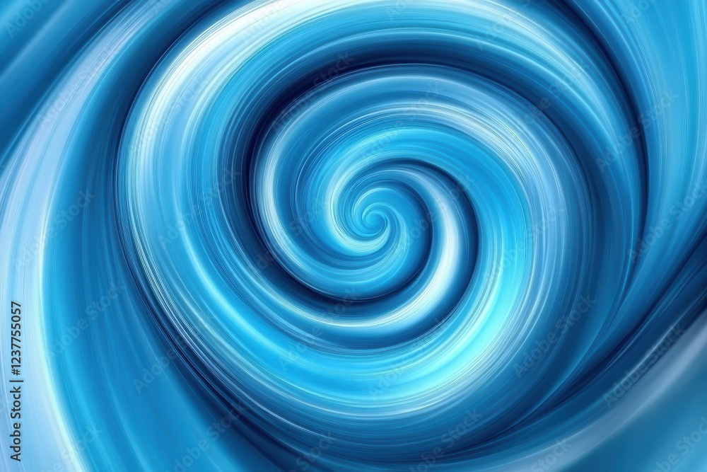 Aufkleber abstract blue swirl pattern representing motion and fluidity, ideal for backgrounds or designs