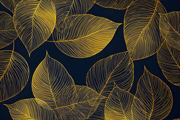 seamless background with leaves