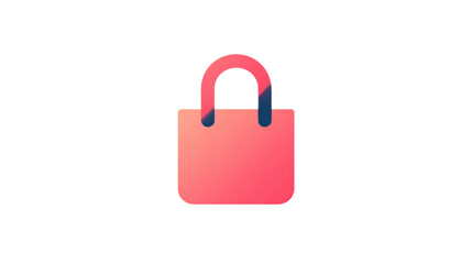 Shopping bag icon with transparent background representing online commerce