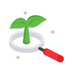 Plant Analysis Isometric Filled style icon. Eps 10 File