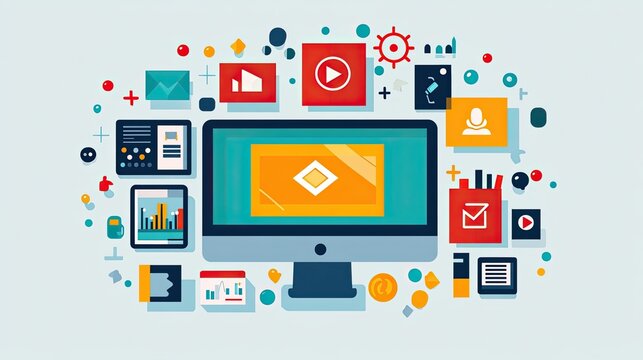 Brand development in the digital space, including website design, social media presence, content creation, and online advertising to establish a strong digital brand identity.