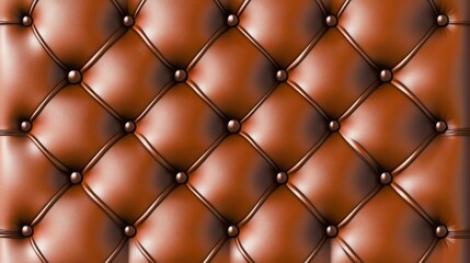 Textured Brown Leather Upholstery with Button Detailing