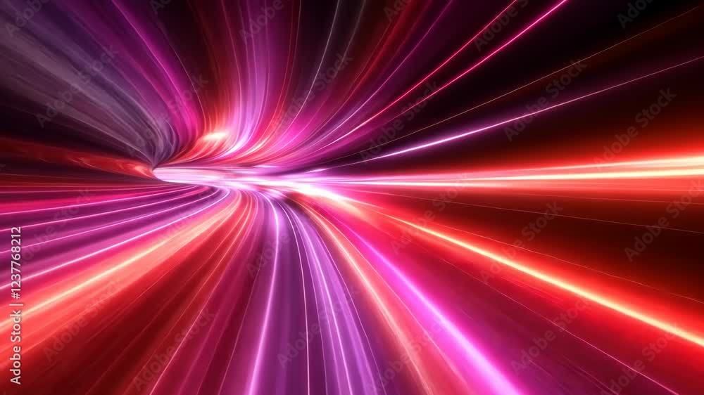 Poster vivid light streaks creating dynamic motion and energy in abstract colorful display