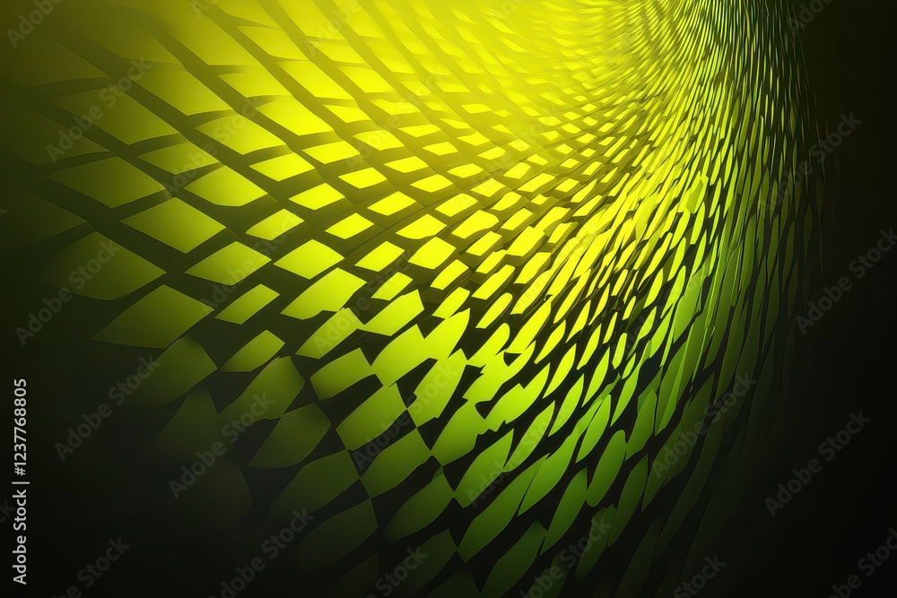 Aufkleber abstract green and black wave pattern illustrating dynamic movement and fluidity