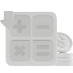 Fototapeta premium Deficit Calculation 3D Icon