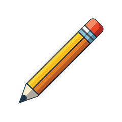 A vector illustration of School crayons pencil on white background