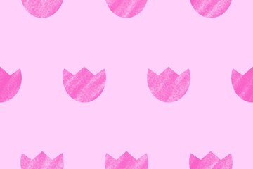 チューリップのシームレスパターン　D-4