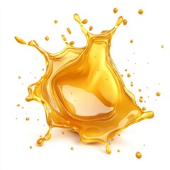 Striking 3D Visualization of Honey Splash with Dynamic Fluid Motion