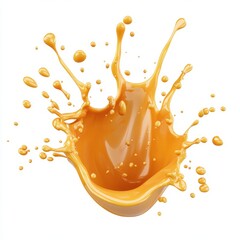 Visually Striking 3D Honey Splash Creating a Fun and Dynamic Scene