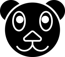 panda icon vector shape