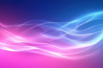 Fototapeta premium Abstract waves of blue and pink light flowing gracefully across a smooth gradient background