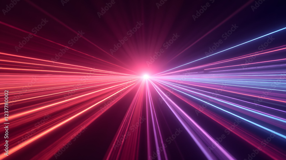 Poster vibrant light rays expanding in dynamic motion creating a stunning abstract background for various c