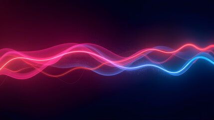 Vibrant Colorful Wave Patterns with Light Trails on Dark Background for Abstract Artwork and Digital Design Projects
