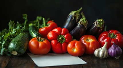 fresh vegetables and garlic