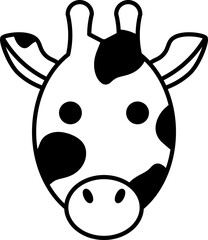 giraffe icon vector outline