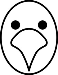 bird icon vector outline
