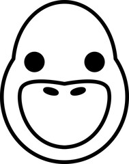 duck icon vector outline