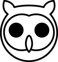 owl icon vector outline