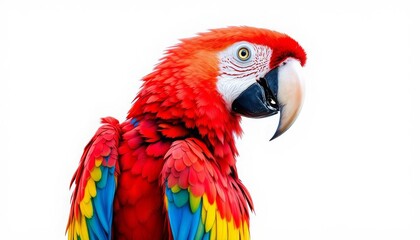 Scarlet Macaw Parrot Portrait Vibrant Bird Photography