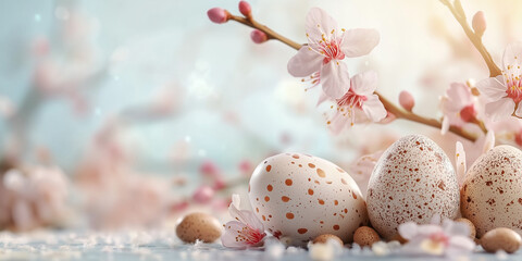 Obraz premium Fröhliche Ostern-Hintergrund, Kartenvorlage, Ostereier, fröhliche Ostern, Oster-Tapete, Werbeschild, Werbebanner, Frohe Ostern