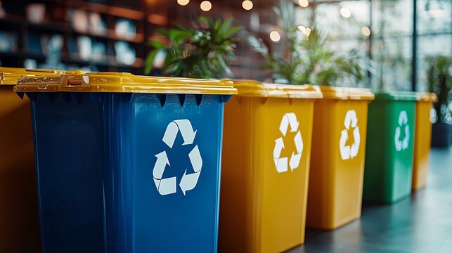 cleanup concept. Organized waste management plan image