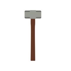 engineer hammer flat icon illustration color