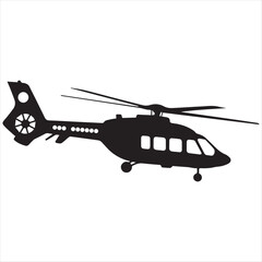 Stylized Helicopter Symbols and Silhouettes