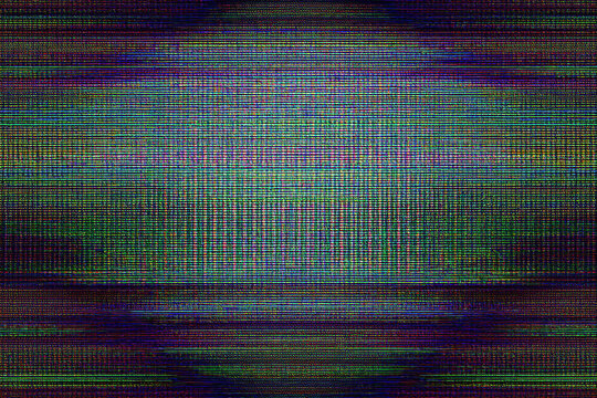 Glitch noise static television. Royalty high-quality free best stock of abstract digital motion glitch art distorted background, CRT tv screen no signal, error, noise and distortions effect, colorful