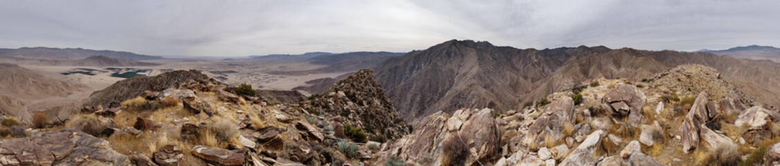 Panorama From The Summit Of Indianhead Mountain In Anza Borrego Desert State Park In California