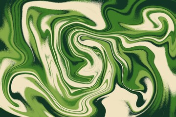 Green and brown marble effect with liquid texture background. Abstract design concept
