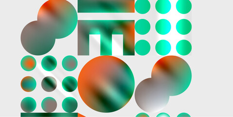 Circles and triangles modern art. Vector Illustration For Wallpaper, Banner, Background, Card, Book Illustration, landing page