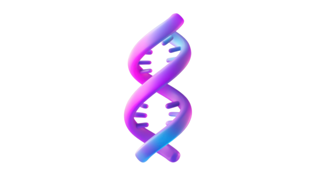 DNA model isolated on white background 
