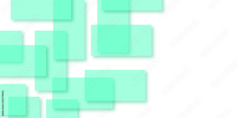 Poster abstract white rectangle shape geometric line background. web pattern green abstraction. green squar